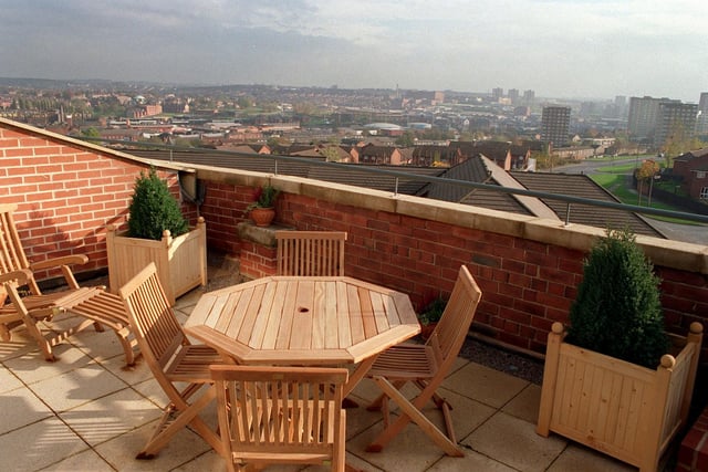 Dene House Court was a new development in Headingley in November 1997. This was the view from flat 35 on sale at £60,950.