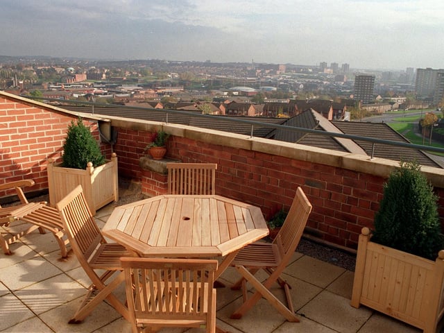Dene House Court was a new development in Headingley in November 1997. This was the view from flat 35 on sale at £60,950.