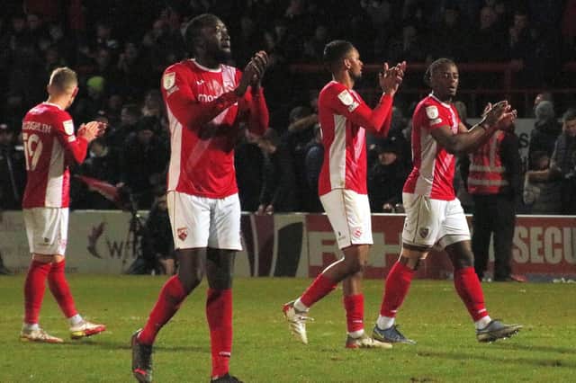 Morecambe's players made it seven points from 12 on Saturday