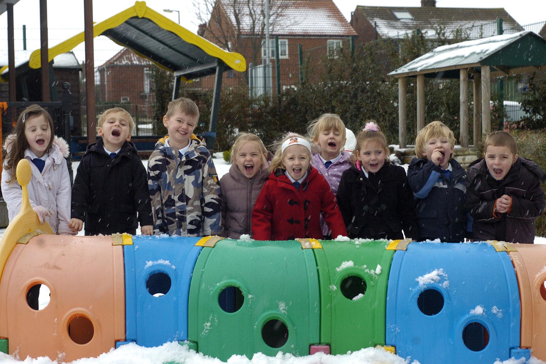 Pictured are the new starters for the New Year intake at Stakesby Primary School.