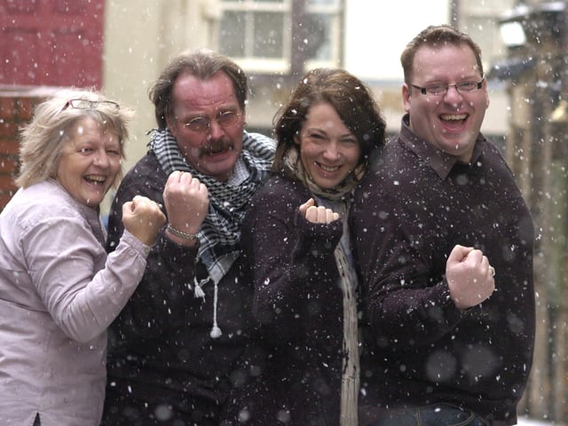 Staff from the Cambridge Centre, Silver Street, Whitby celebrate the news that they have got the go ahead to open a women's centre in Scarborough.