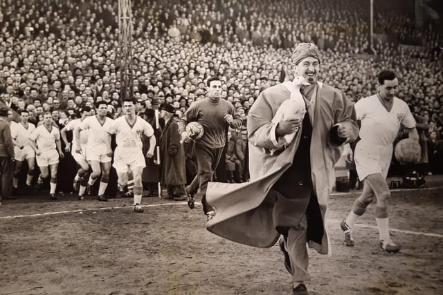 Ok so not the 80's/90's - but this is worthy of mention. It was 1959 and Puskas the duck, Blackpool's mascot, was carried on to the field before the start of the Bristol City v Blackpool cup tie at Bristol