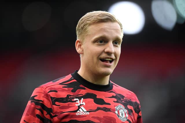 Donny van de Beek joined Everton on loan from Manchester United until the end of the season. Pic: Michael Regan.