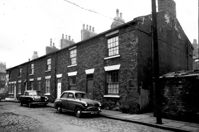 Back-to-back terraced housing in Halifax Place in February 1964.