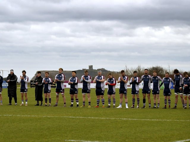 A minute's silence before Scarborough RUFC 32 Ilkley 20
Photo by Richard Ponter