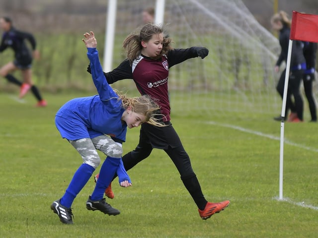 Scarborough Ladies Under-12s 1 Fulford Under-12s 4 in City of York Girls League Cup
Photo by Richard Ponter