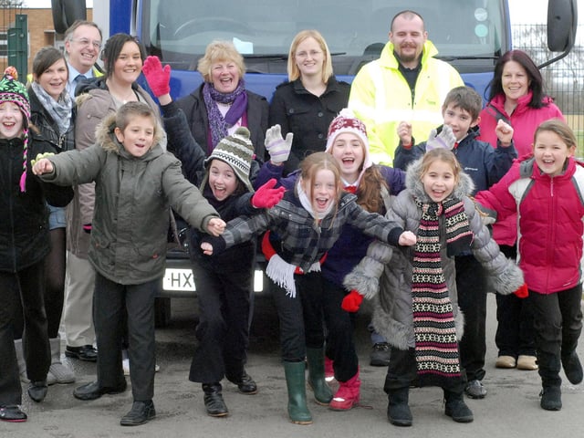 Pupils from St George's School learn about bike and road safety awareness.