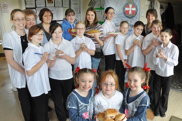 Girls from the 2nd Scarborough Girls' Brigade company held a bacon butty coffee morning at their Wreyfield Drive HQ to raise cash for the group and Tom Davis-Lawlor.