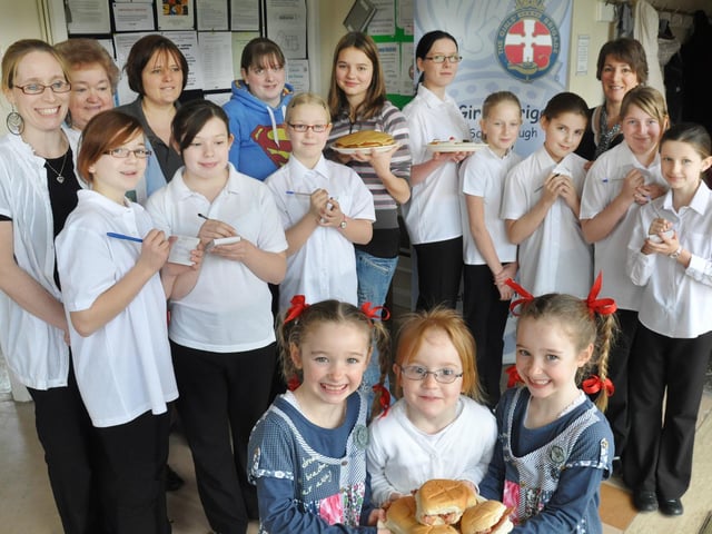 Girls from the 2nd Scarborough Girls' Brigade company held a bacon butty coffee morning at their Wreyfield Drive HQ to raise cash for the group and Tom Davis-Lawlor.