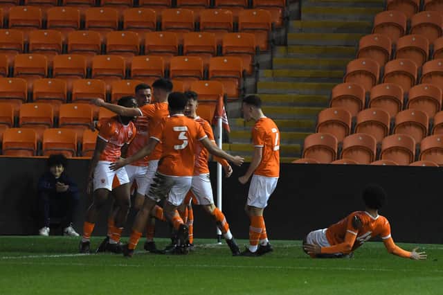 An Arnold Matshazi double and a Jake Daniels strike sealed Blackpool's progress through to the last eight