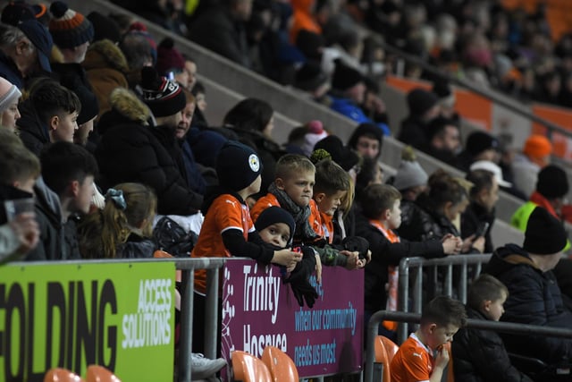 Around 1,300 supporters watched Blackpool's win at Bloomfield Road