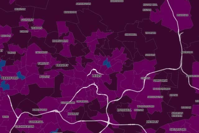 Here are the Leeds areas with the highest Covid rates (Photo: Gov.uk)