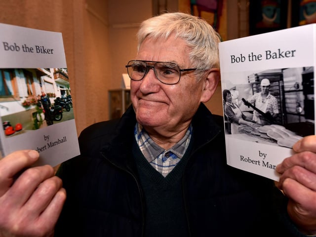 Scarborough-based Robert Marshall took up writing after retiring from his bakery business.
Among the books he has on sale are the autobiographical Bob the Baker and Bob the Biker. He also writes science fiction.