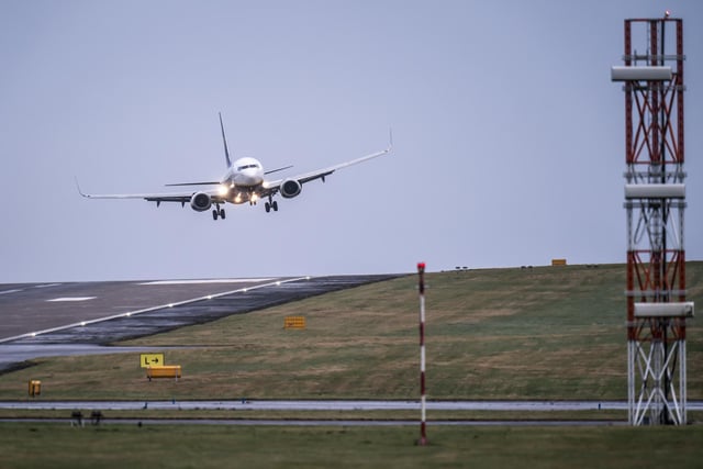 Planes struggled to land at Leeds Bradford Airport due to the winds, with many flights being cancelled or diverted up to Newcastle.