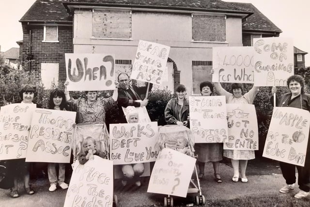 Back in July 1988 angry residents decided that 15 months was long enough to have been waiting for a new community centre, so members of St Wilfrid's Residents Association made placards and staged a demonstration outside a block of former council flats in an attempt to get work started on the conversion.