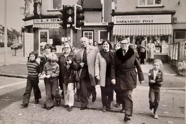 In October 1978, a two year campaign for a pelican crossing where a man had been fatally injured came to end when it was officially opened on Oakwood Lane near Dib Lane. Residents had enlisted the help Denis Healy, the MP for East Leeds and gathered more than 1000 signatures on petitions.