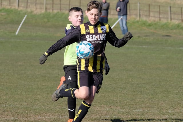Scalby Under-13s on the charge