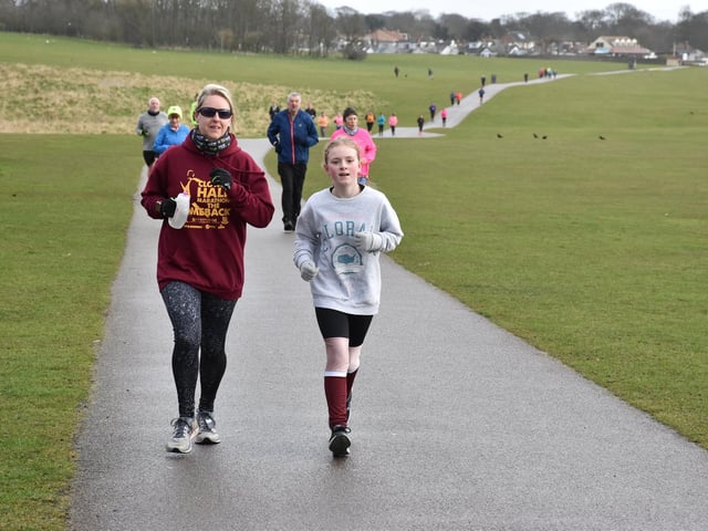 Action from Sewerby parkrun