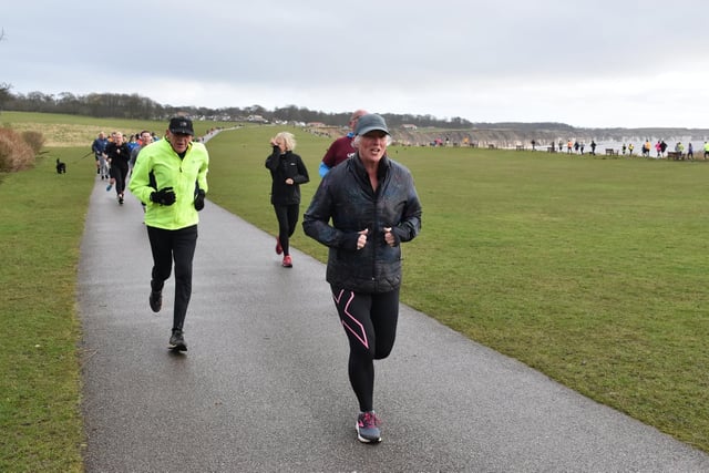 The athletes take on Sewerby parkrun