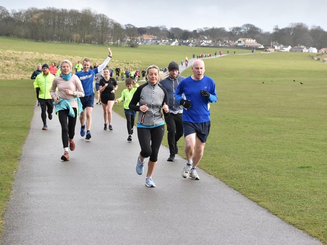 Action from Sewerby parkrun