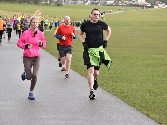 Action from Sewerby parkrun