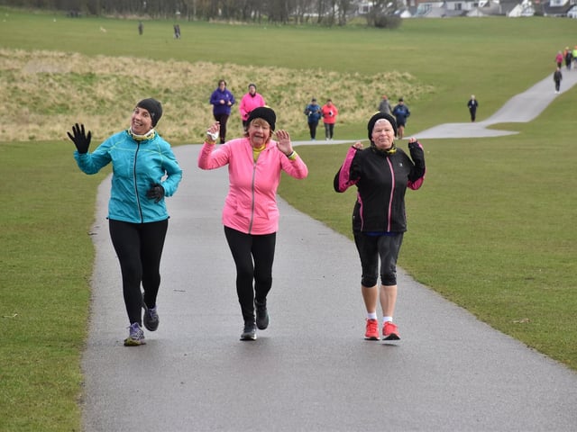 This trio are loving their Sewerby parkrun