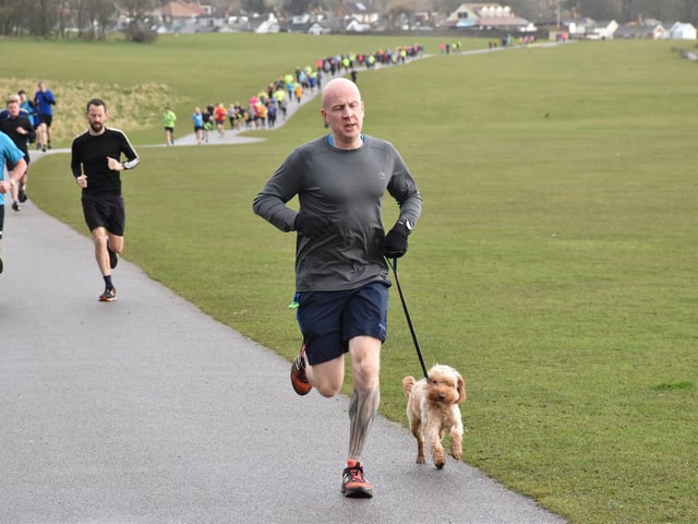 Taking the lead at Sewerby parkrun