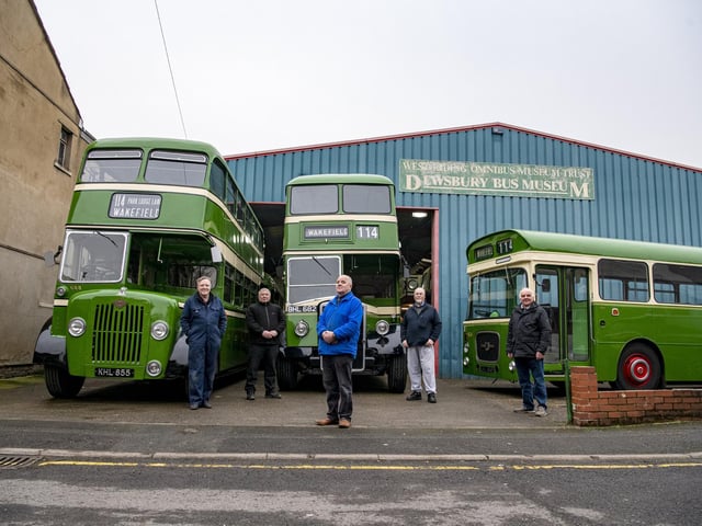 Volunteers Mark Byard, Andy Beever, Colin Poole, Mick Bennett and Bill Oldroyd