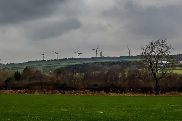 The wind farm in action, just outside of Harrogate.