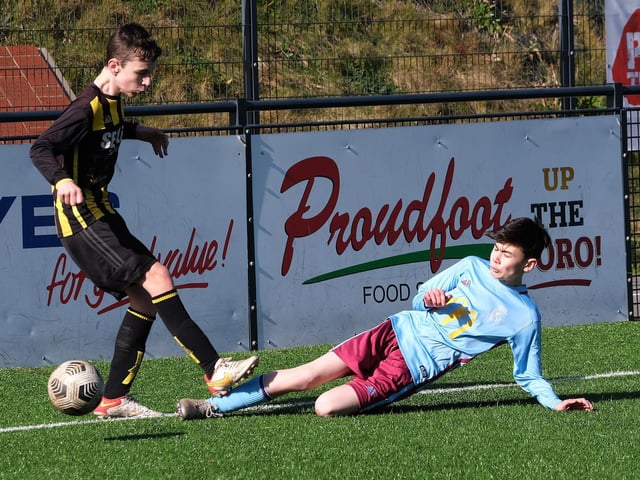 Cayton Corinthians U13s slide in against Scalby