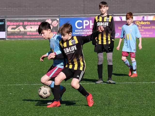 Cayton Under-13s and Scalby Under-13s in the Scarborough & District Minor League