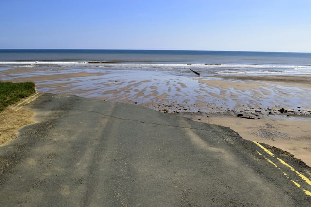 A road to nowhere: at Skipsea the coastal road to Ulrome has disappeared into the sea, and is a stark reminder of the power of mother nature, showing clearly the impact that coastal erosion is having on some of Yorkshire's most scenic tourism spots.