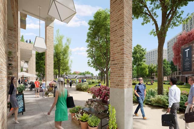These CGI images showcase how Aire Park will look upon completion.