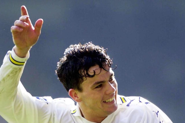 Ian Harte celebrates after putting Leeds United ahead from the penalty spot.