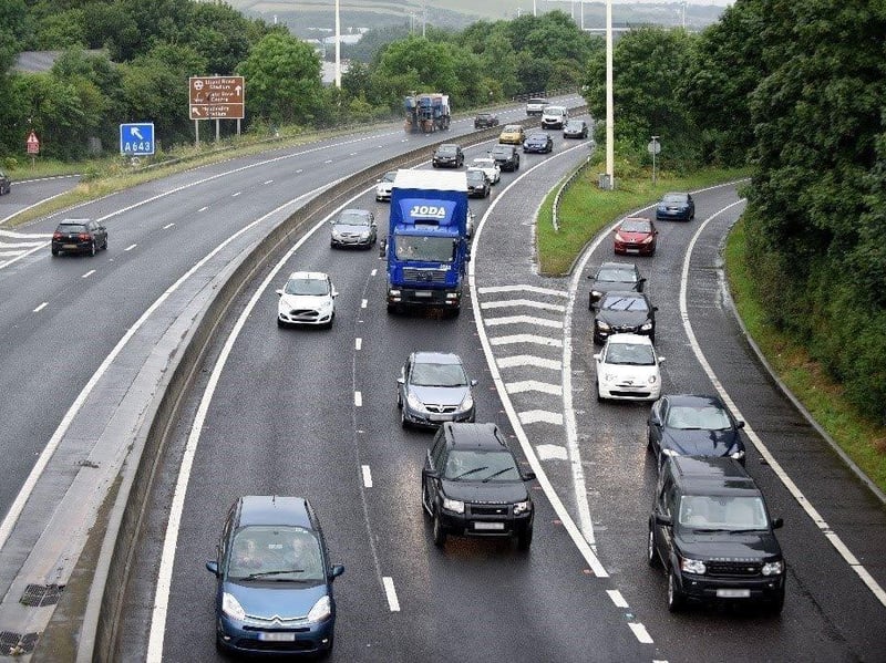 High-speed multi-lane merging during peak rush hour makes this motorway interchange a nightmare for drivers, with one reader pointing out how "trying to get across to the inside lane at busy times is horrendous with the flow of traffic from the M1 link."