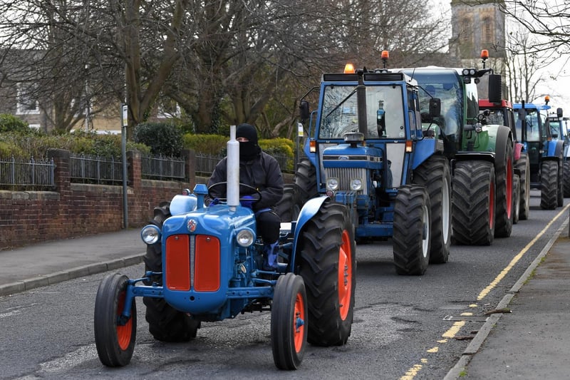 Tractors big and small took part in the procession