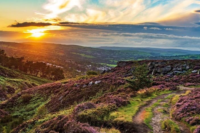 The stunning view from Ilkley Moor.