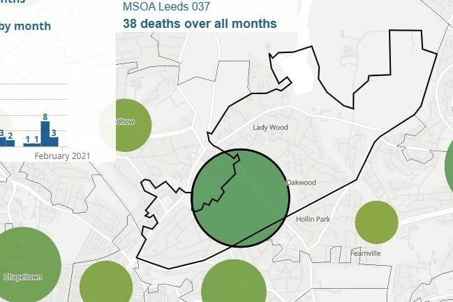 A total of 38 deaths have been recorded in Lady Wood & Oakwood.