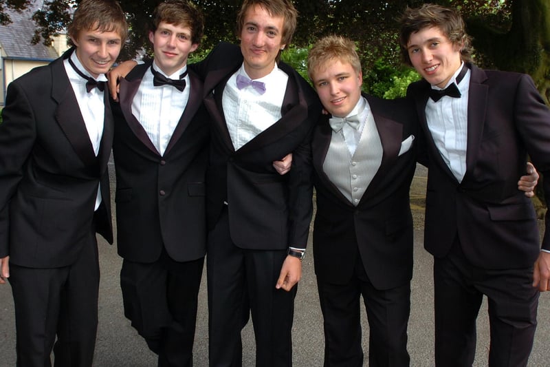 Schools prom 2009 at Kirkham Grammar School Sixth Form.
Pic L-R: Peter Rigby, Ross Martin, Max Longhurst, Tom Anstiss and Giles Martin.