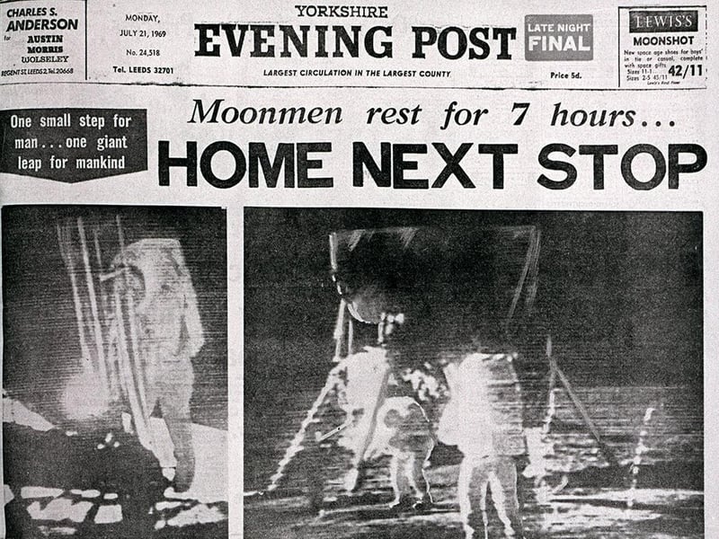 The moon landing on July 21, 1969.