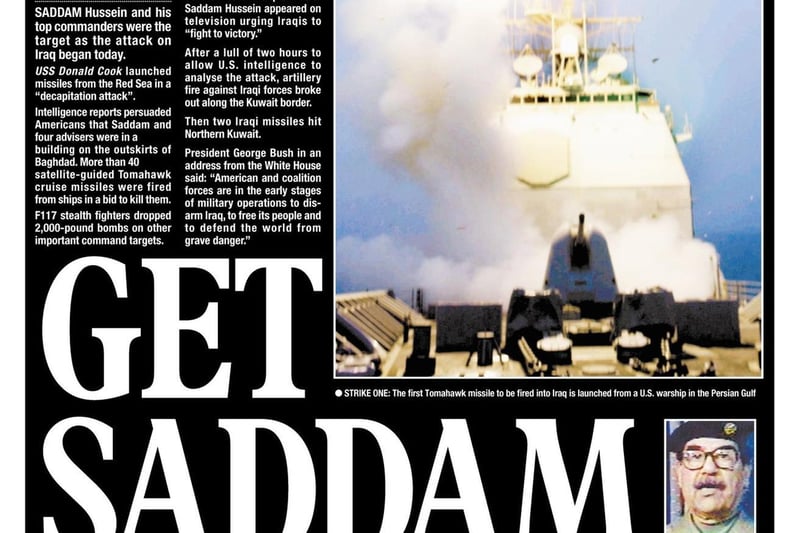 'Get Saddam' read the YEP front page headline in March 2003.