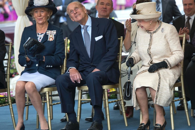 Prince Philip sits during a visit to the City Varieties Music Hall in Leeds in July 2012 as part of the Queen's Diamond Jubilee tour.