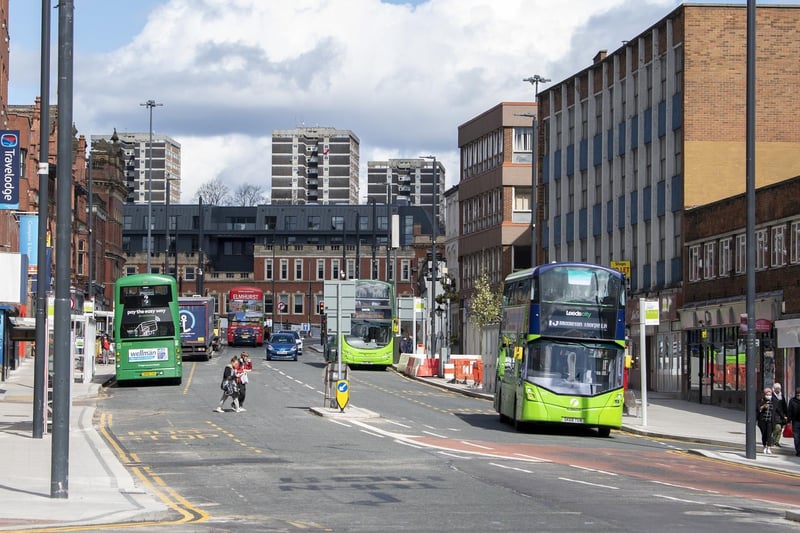 Vicar Lane is now open to buses travelling both ways for first time in over 50 years, improving journeys and traffic circulation in Leeds city centre.