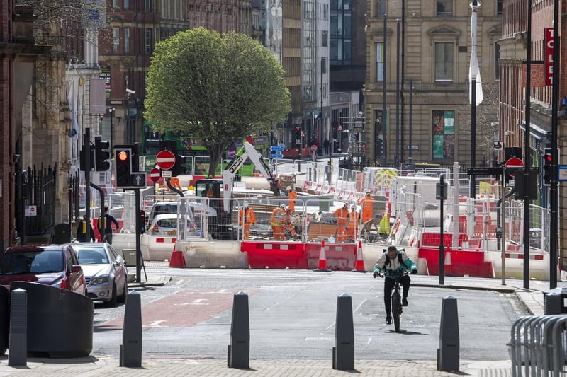 Cookridge Street is being closed to traffic and being transformed into a new public space as part of a £1.7m scheme.