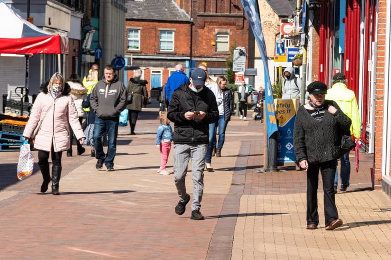 People went about their business yesterday in Chorley as restrictions were relaxed.