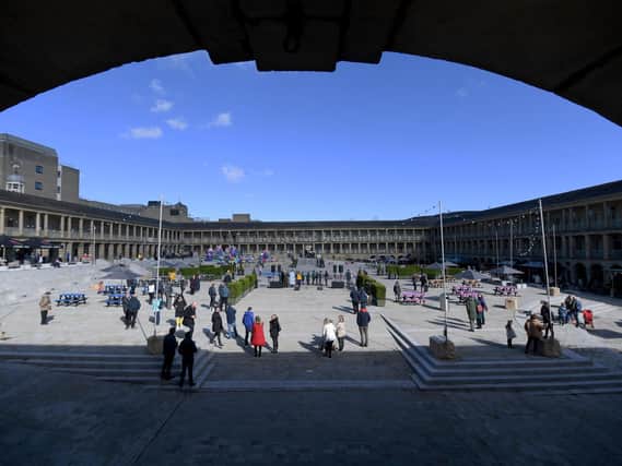 The Piece Hall, Halifax opens to the public as Covid 19 restrictions are relaxed. Picture by Simon Hulme