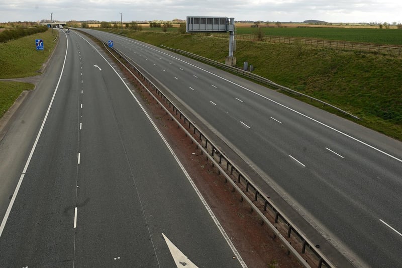 This photo, taken in April 2020, shows the near-abandoned M1 in Pontefract. With all non-essential travel banned and millions of people committed to spending more time at home, roads across the district fell quiet.