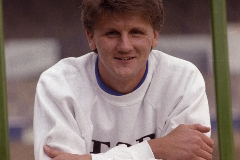 Goalkeeper John Lukic is pictured following his signing at Elland Road.