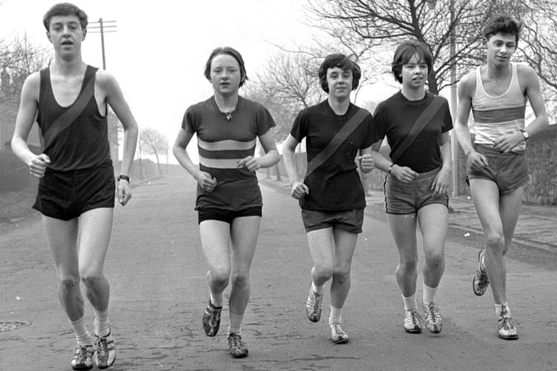 Wigan Harriers athletes in training in the 1960s.