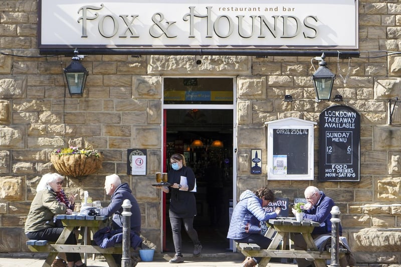 Outside seating is available at The Fox & Hounds at Newmillerdam